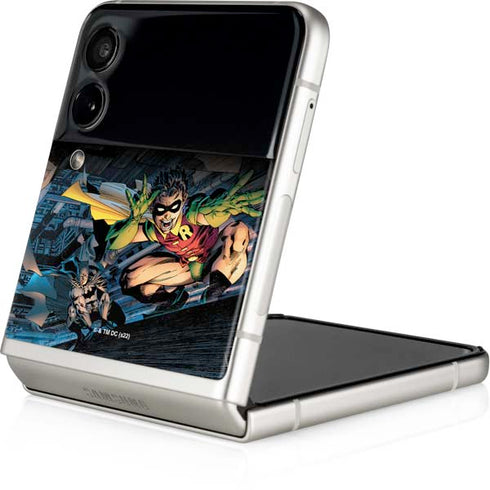 DC Comics Batman All Star Batman & Robin, The Boy Wonder ( Batman & Robin in Action) By Jim Lee Galaxy Z Flip3 5G Skin